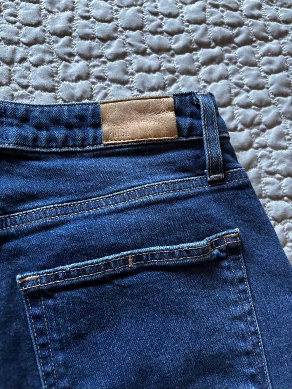 Paige Wide Leg Harper Jeans Dark Wash - Picture 3 of 7